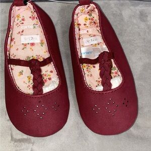 Carter's Burgundy Baby Shoes